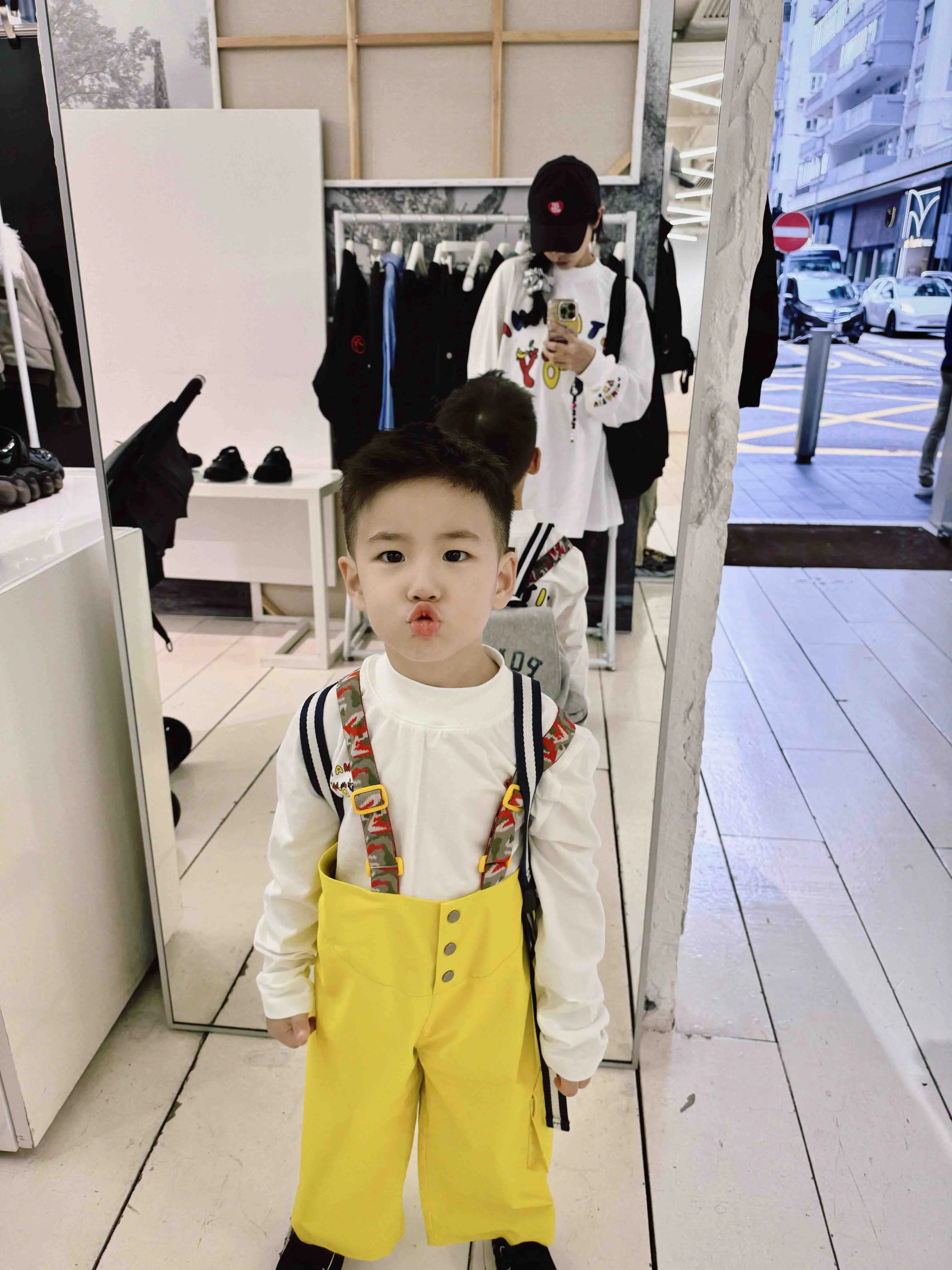 Bright Yellow Painter's Overall with Suspenders