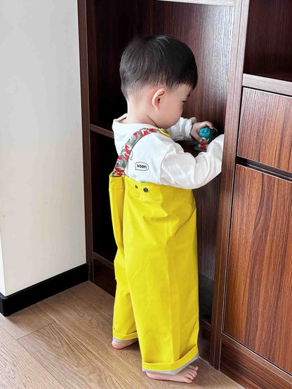 Bright Yellow Painter's Overall with Suspenders - KIDDIN STORE